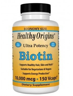 Biotin 10,000 mcg 150 vcaps Healthy Origins