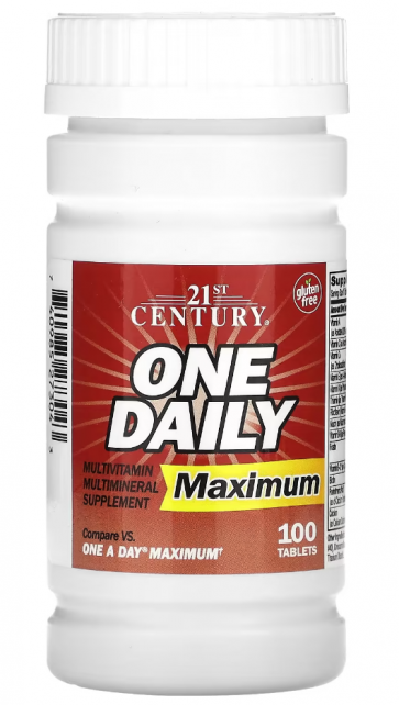 One Daily, Maximum, 100 Tablets 21st Century
