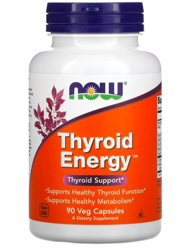 Thyroid Energy, 90 Veg Capsules Now foods