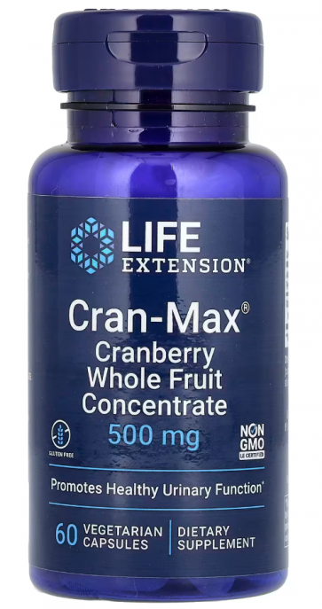 Cran-Max 500 mg. 60 Cápsulas Vegetarianas Life Extension