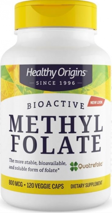 Methyl Folate 800mcg 120 veg caps Healthy Origins