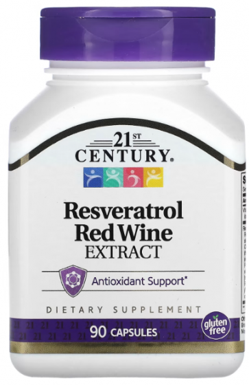 Resveratrol Red Wine Extract, 90 Capsules 21st Century