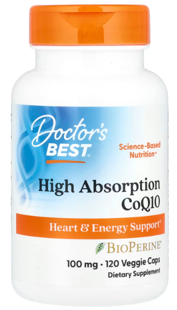 High Absorption CoQ10 with BioPerine, 100 mg, 120 Veggie Caps Doctor's Best