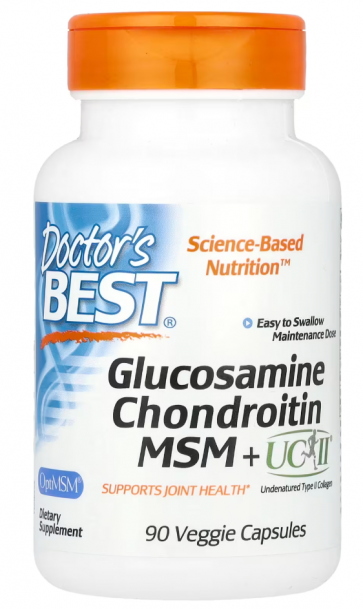 Glucosamine Chondroitin, MSM + UCII, 90 Veggie Capsule Doctors Best