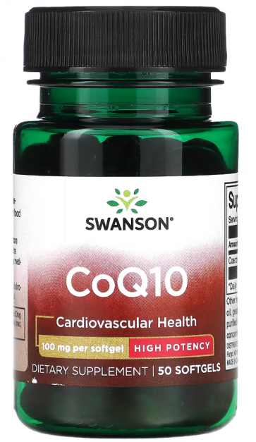 CoQ10, High Potency, 100 mg, 50 Softgels Swanson