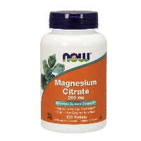 Magnesium Citrate 200MG 100 TABS NOW Foods